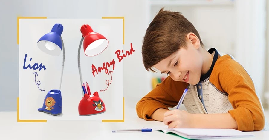 Unique LED table lamp for study carries cartoon patterns