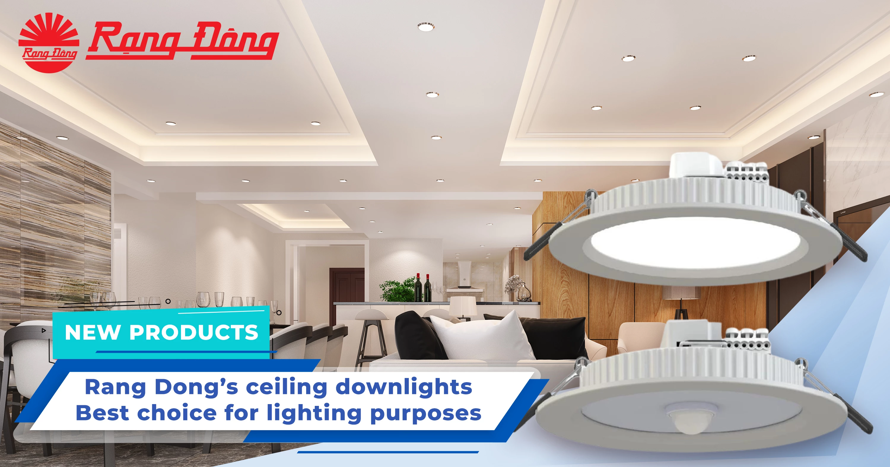 Rang Dong’s ceiling downlights - Best choice for lighting purposes