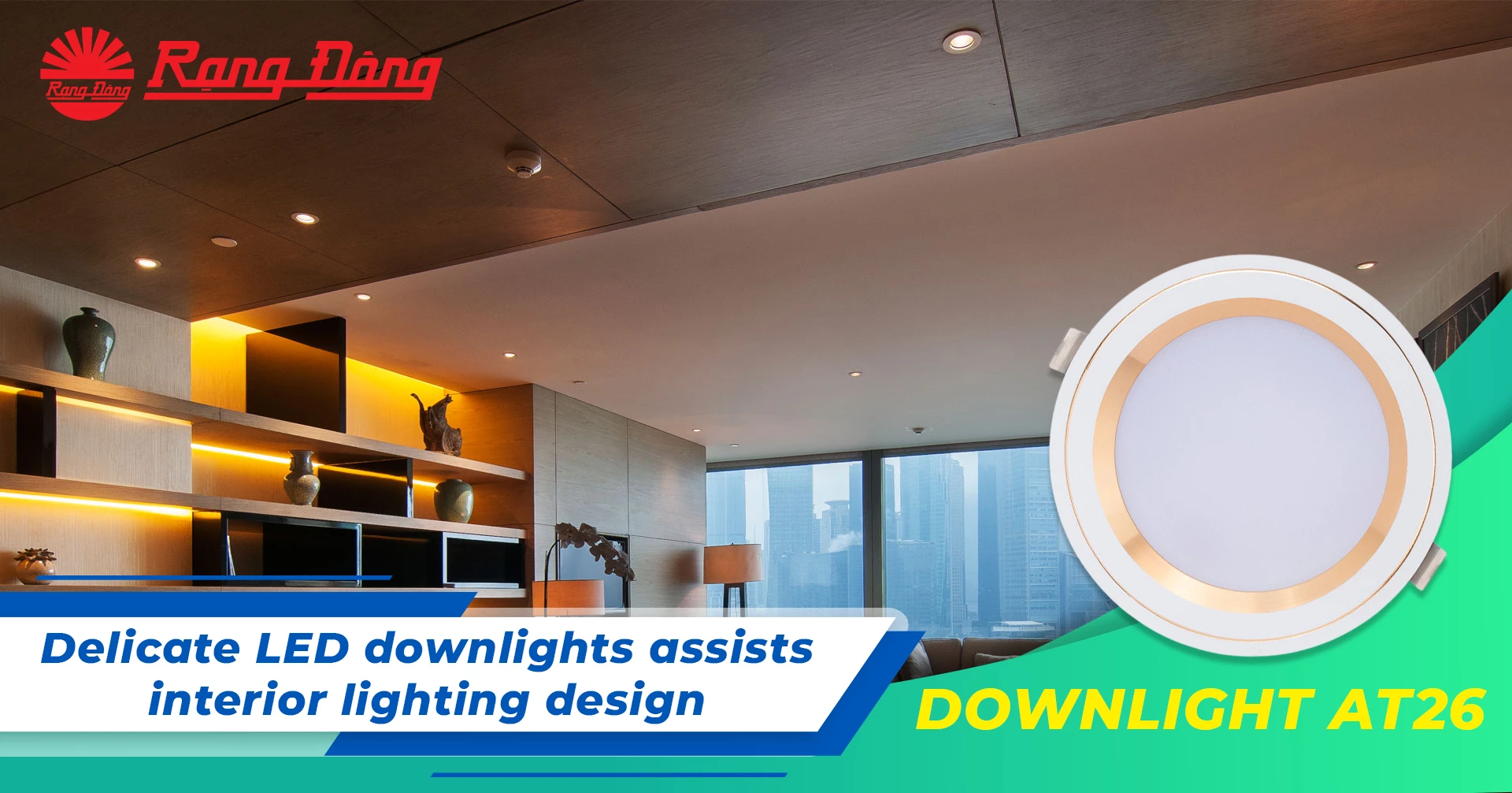 Delicate LED downlights assists interior lighting design