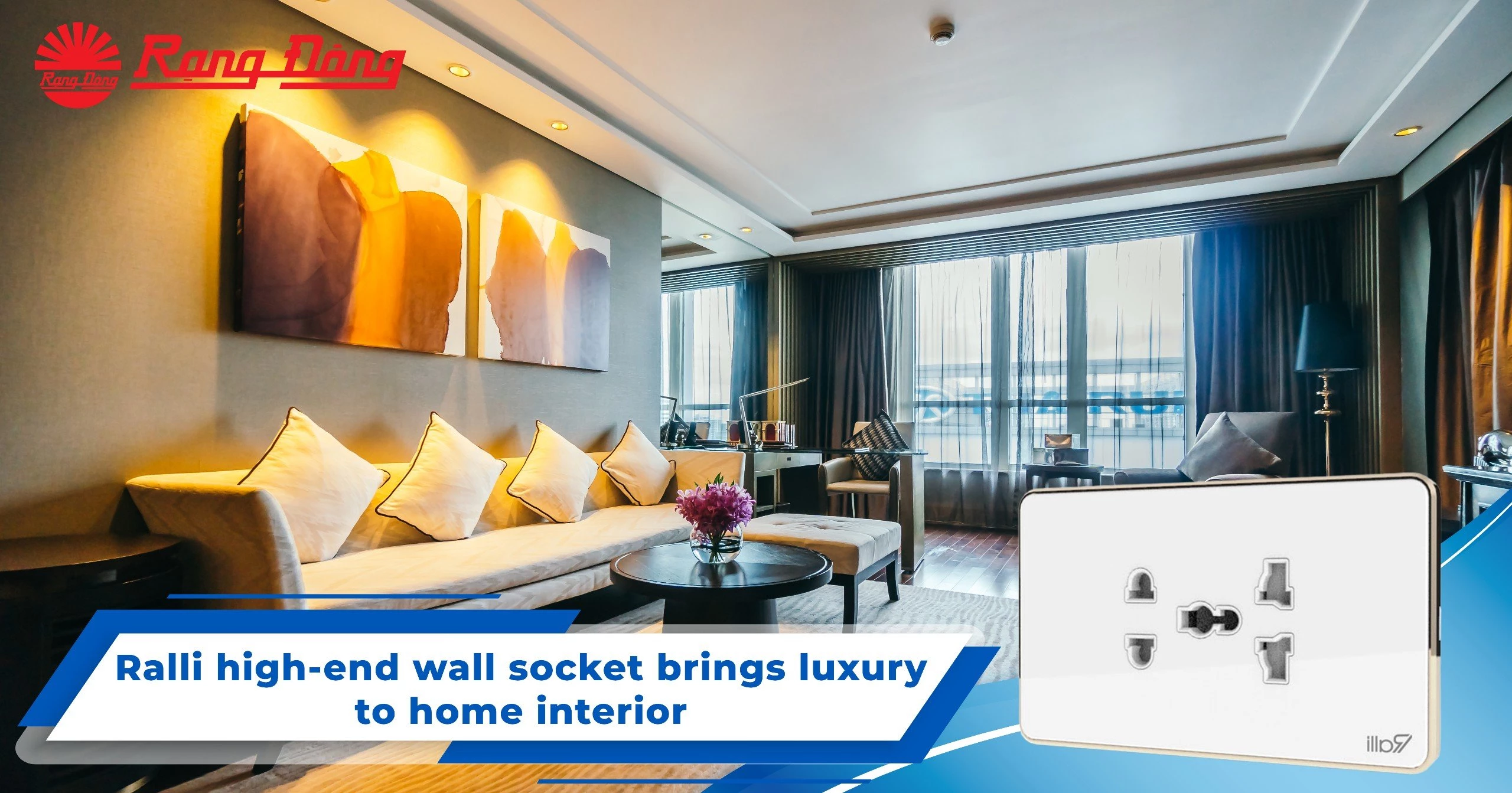 Ralli high-end wall socket brings luxury to home interior
